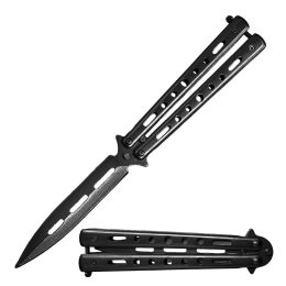 9 Inch Black Draco Balisong Dagger Blade Butterfly Knife