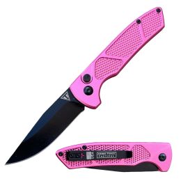 Pink Ballistic Drop Point Blade SwitchBlade Automatic Pocket Knife