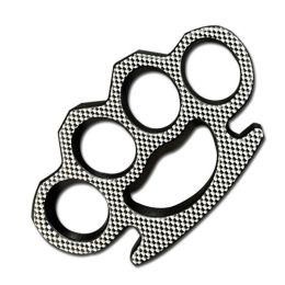 Heavy Duty Paper Weight Carbon Fiber Knuckle Duster Solid Metal