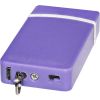 Fang Keychain Stun Gun and Flashlight with Battery Meter Purple