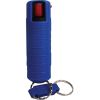 Pepper Shot 1.2% MC 1/2 oz pepper spray hard case belt clip and quick release keychain blue