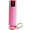 Pepper Shot 1.2% MC 1/2 oz pepper spray hard case belt clip and quick release keychain pink