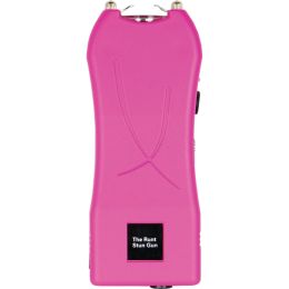 Rechargeable Runt 80,000,000 volt stun gun with flashlight and wrist strap disable pin Pink