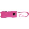 Rechargeable Runt 80,000,000 volt stun gun with flashlight and wrist strap disable pin Pink