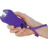 Rechargeable Runt 80,000,000 volt stun gun with flashlight and wrist strap disable pin Purple