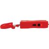 Rechargeable Runt 80,000,000 volt stun gun with flashlight and wrist strap disable pin Red