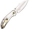 Assisted Open Folding Pocket Knife with Gold Trim