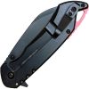 Assisted Open Folding Pocket Knife, Black Handle w/ Red Accents