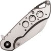 Assisted Open Folding Pocket Knife, Silver Handle w/ Black Accents