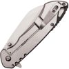 Assisted Open Folding Pocket Knife, Silver Handle w/ Black Accents