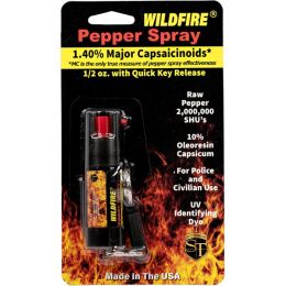 Wildfire 1.4% MC 1/2 oz pepper spray belt clip and quick release keychain