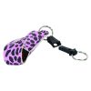 Wildfire 1.4% MC 1/2 oz pepper spray fashion leatherette holster and quick release keychain cheetah black/pink