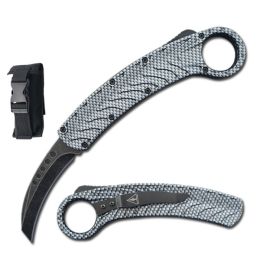 Carbon Fiber Tactical Auto Karambit Dual Action OTF Knife