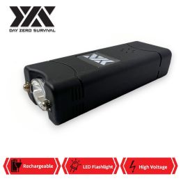 DZS Rechargeable Self Defense Mini Stun Gun With FlashLight and Panic Alarm