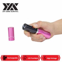 DZS Pink Rechargeable Lipstick 2.5 Million Volt Stun Gun With LED Light