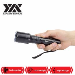 DZS Self Defense Tactical Flashlight Stun Gun 10 Million Volt Rechargeable